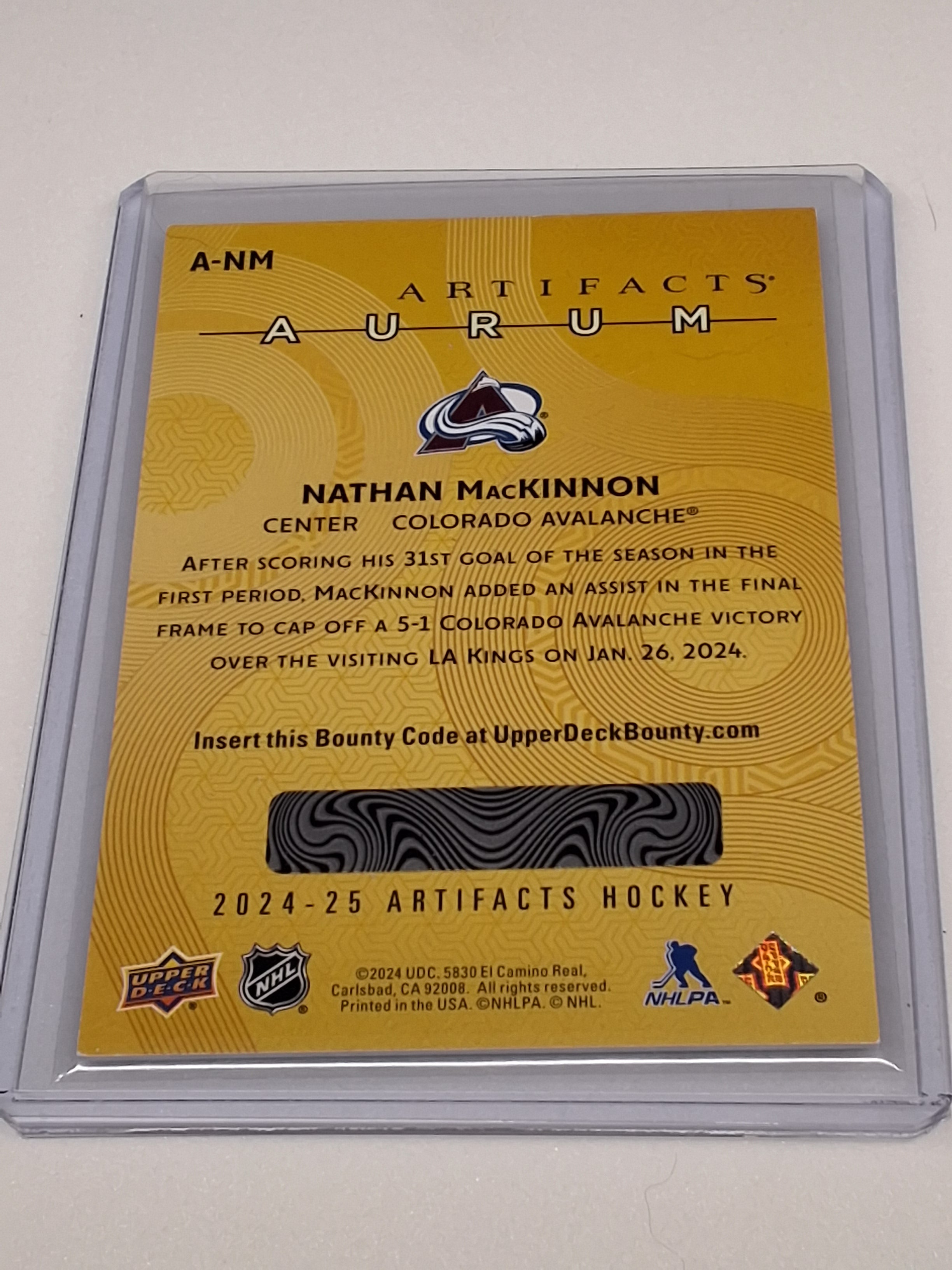 Nathan Mackinnon 24-25 Artifacts Aurum